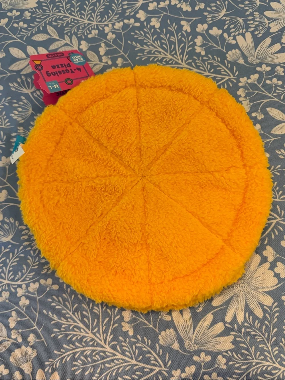 Barkbox Plush Tossing Pizza Toy - Yellow & Red